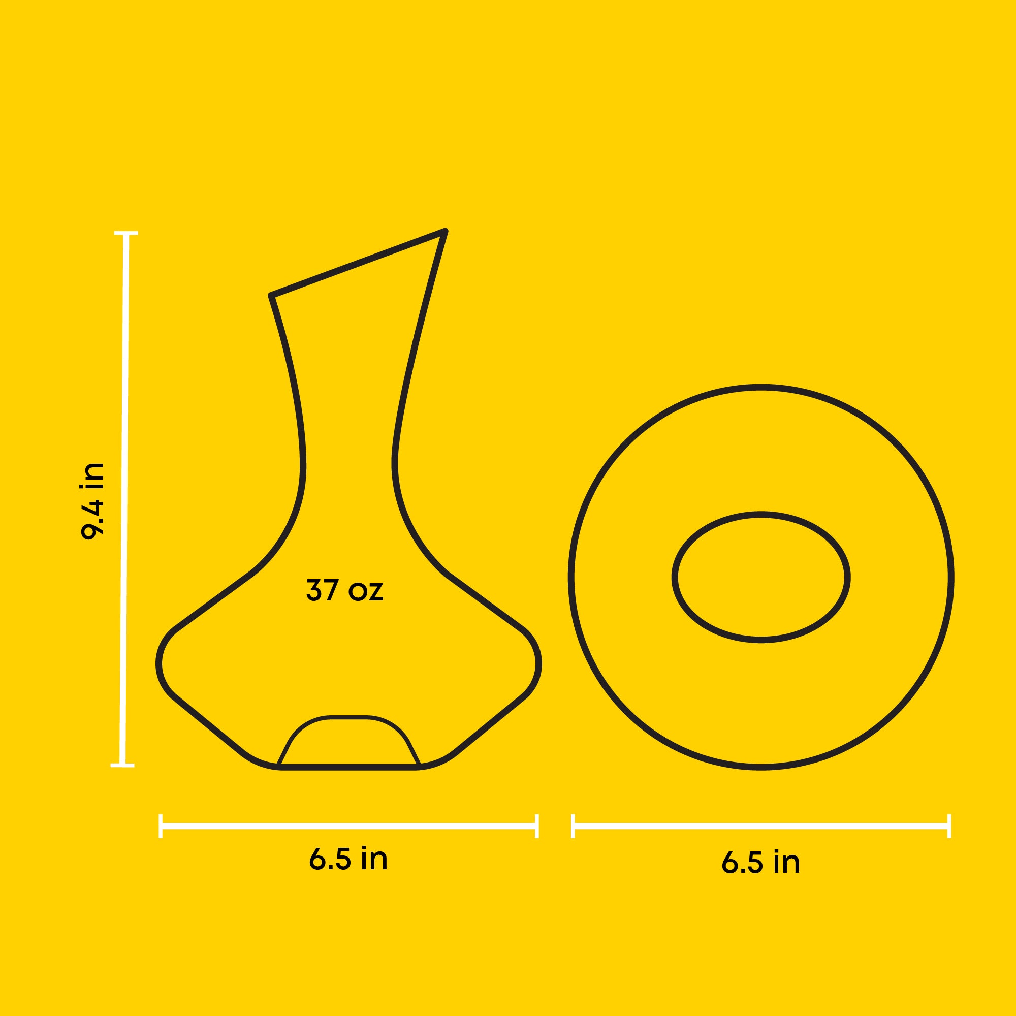 JoyJolt Lancia carafe à vin 37 oz sans plomb