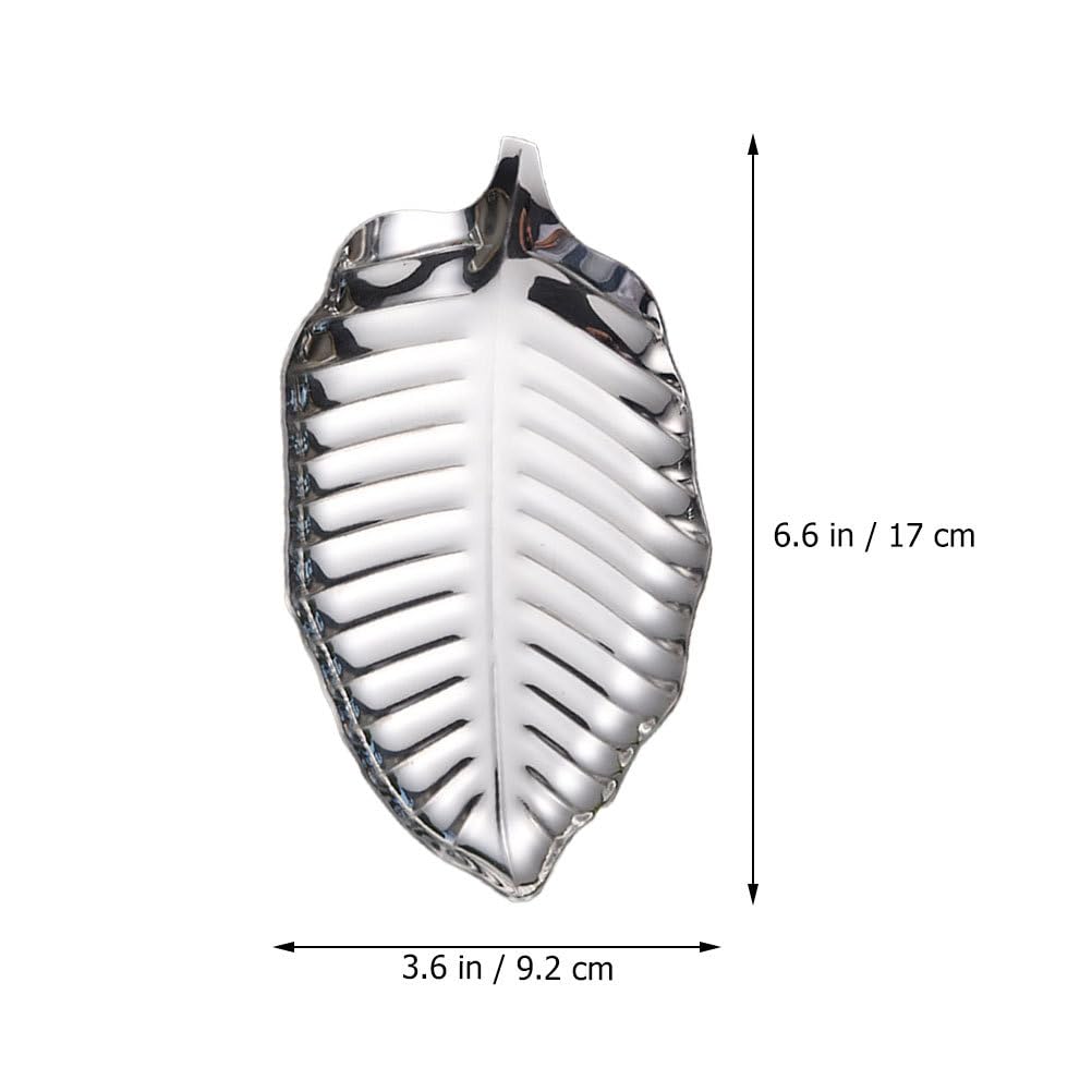 Alipis plateau feuille argent décoratif apéro