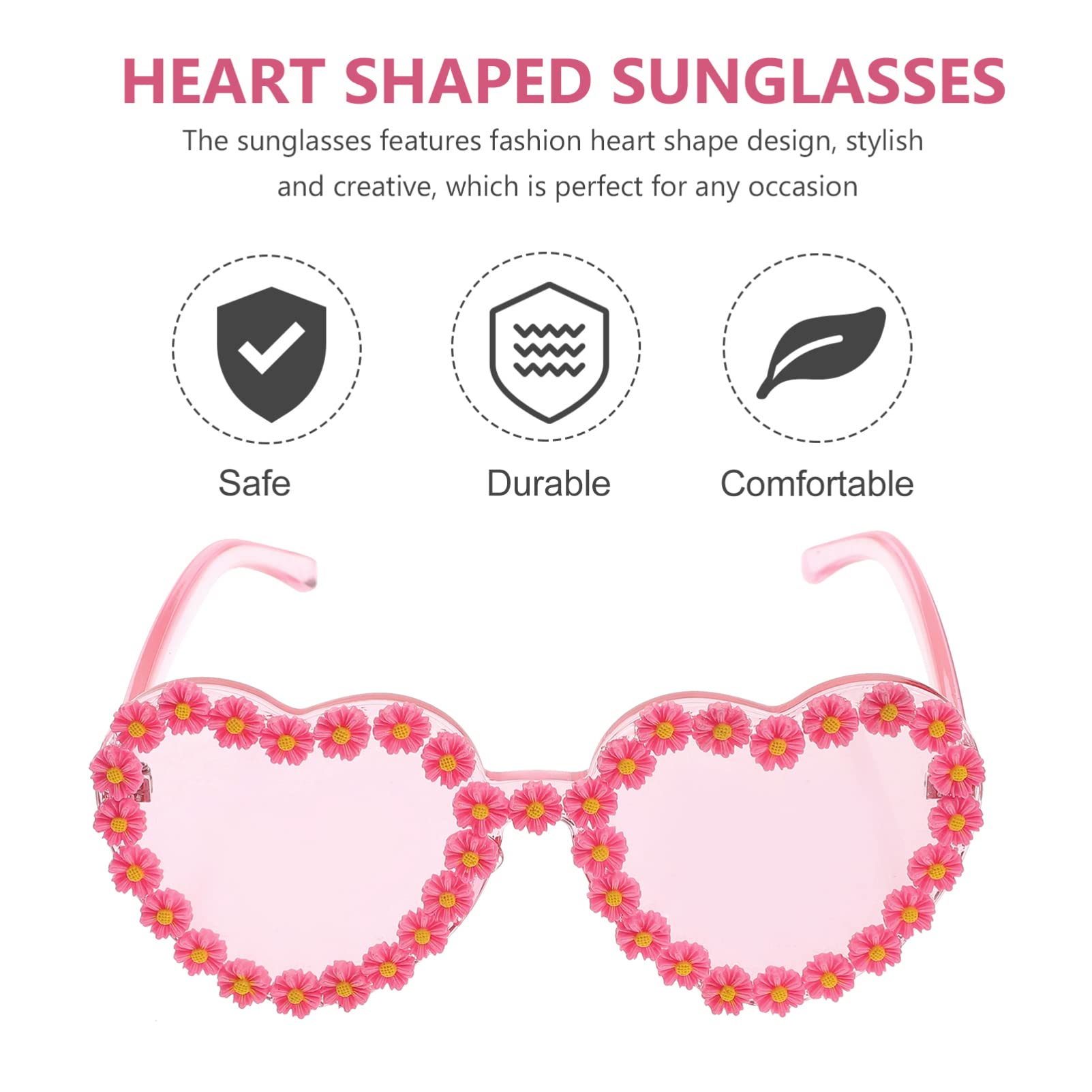 Alipis lunettes soleil fleur fille marguerite rose