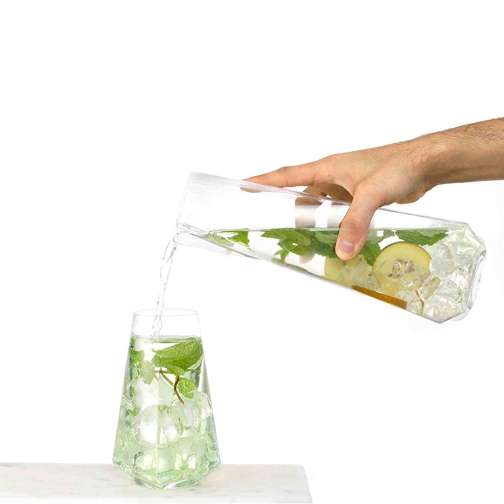 JoyJolt Infiniti carafe verre bec anti-goutte 1,3 L