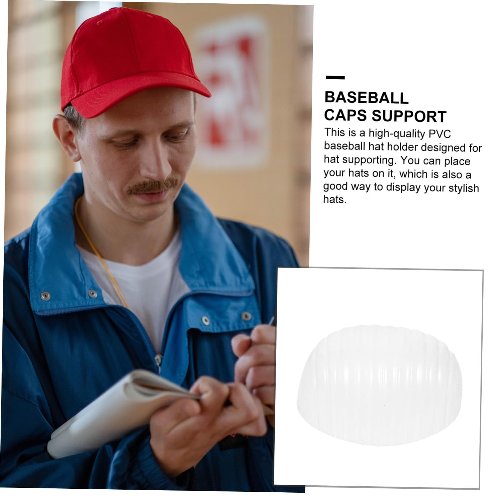 Alipis support casquette baseball PVC transparent lot de 20