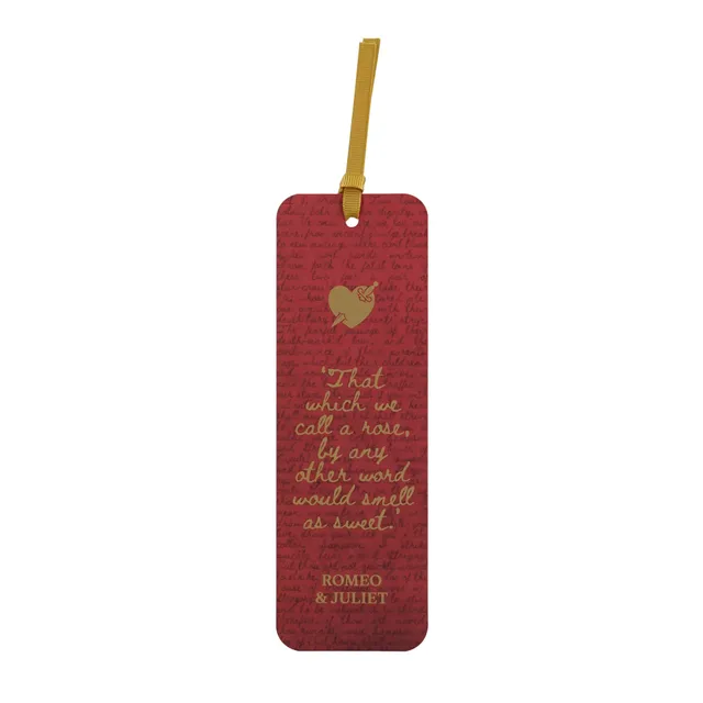 Shakespeare Romeo & Juliet marque-page papier rouge
