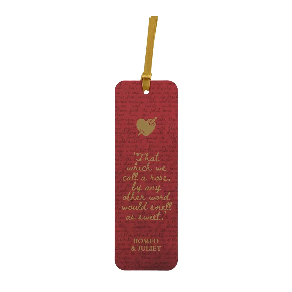 Shakespeare Romeo & Juliet marque-page papier rouge