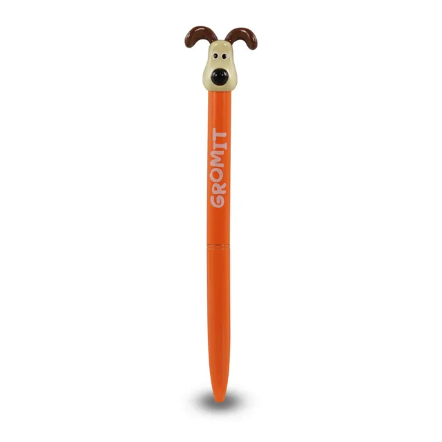 Wallace & Gromit stylo Gromit topper 3D métal orange