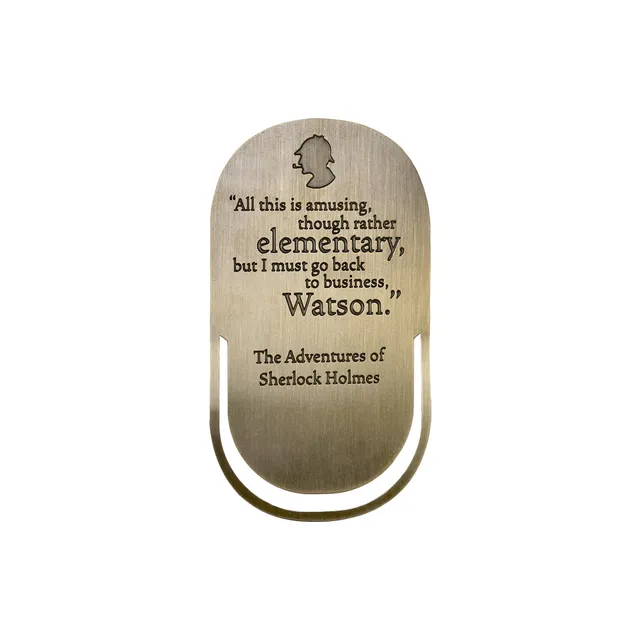 Pulteney Press Sherlock Holmes marque-page métal bronze