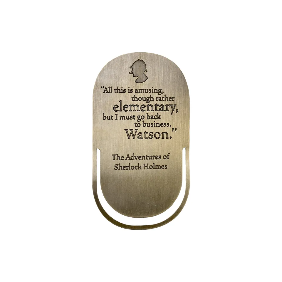 Pulteney Press Sherlock Holmes marque-page métal bronze
