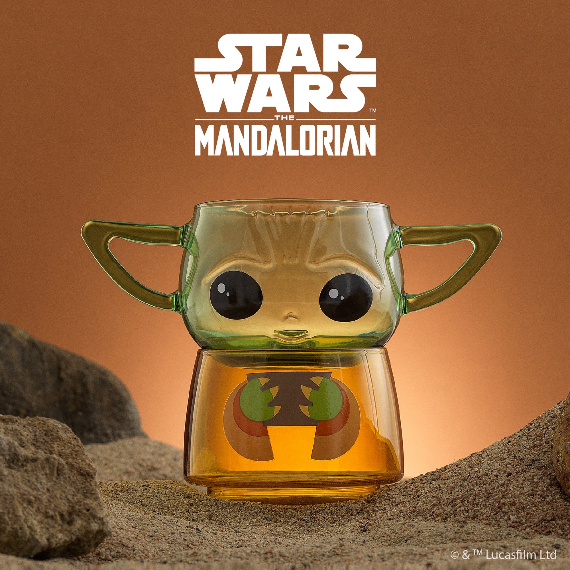 JoyJolt Star Wars Stackable Grogu verres lot de 2 28 cl