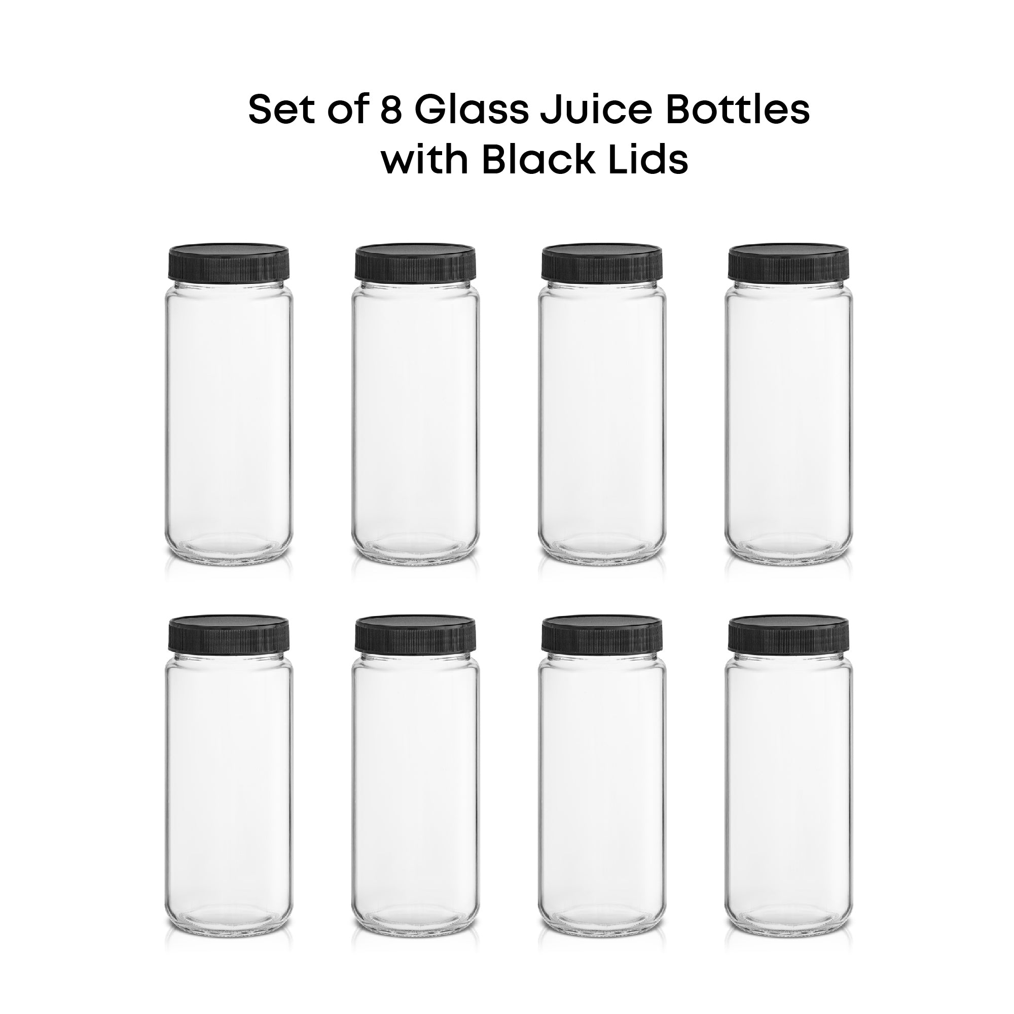 JoyJolt bouteilles jus verre lot 8 47 cl couvercles