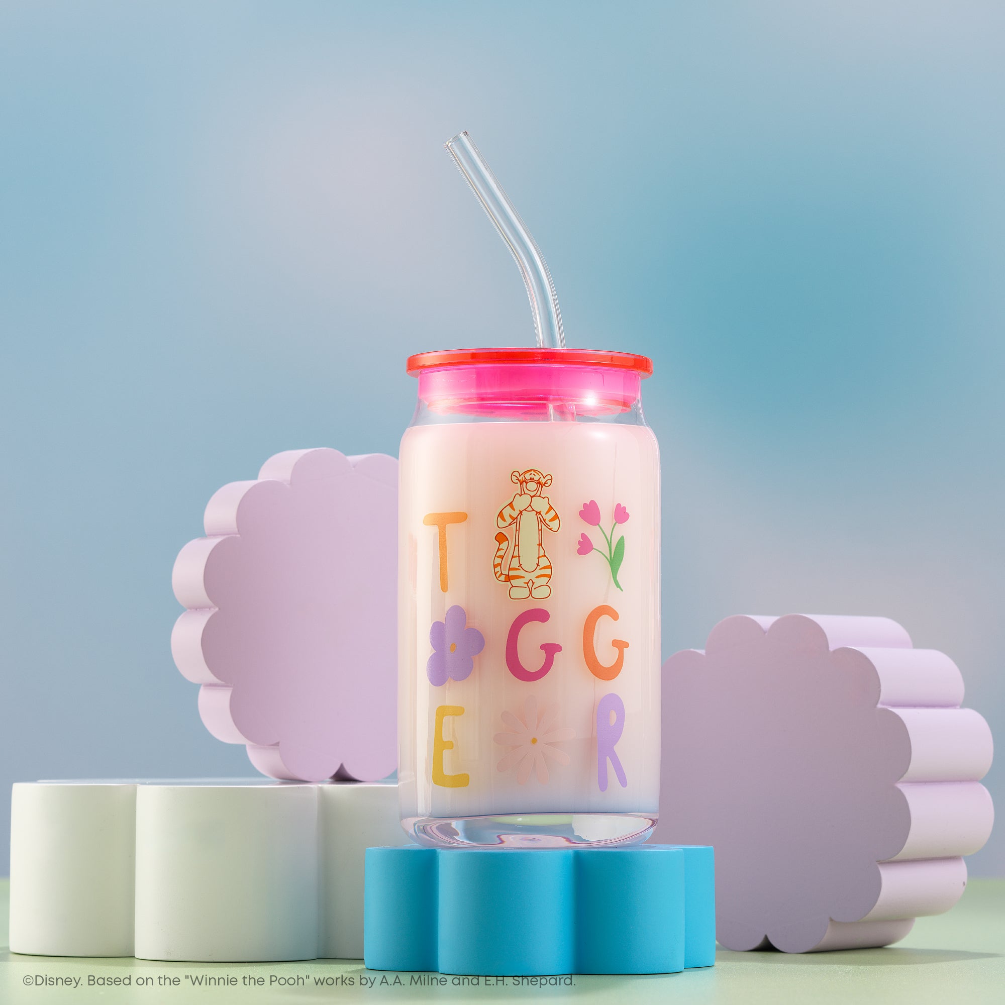 JoyJolt Winnie Flower Power verres tumbler 47 cl lot 4