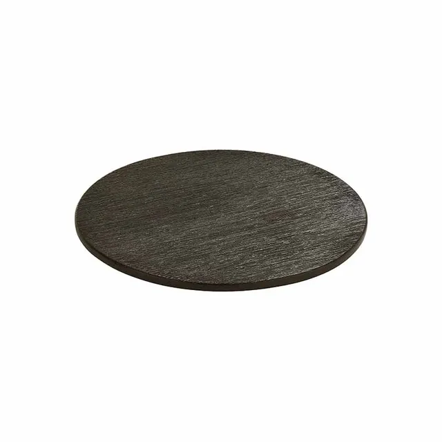 Artis Brush Black Platform assiette ronde 15 cm