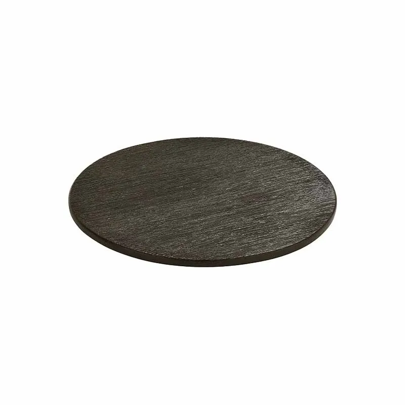 Artis Brush Black Platform assiette ronde 15 cm