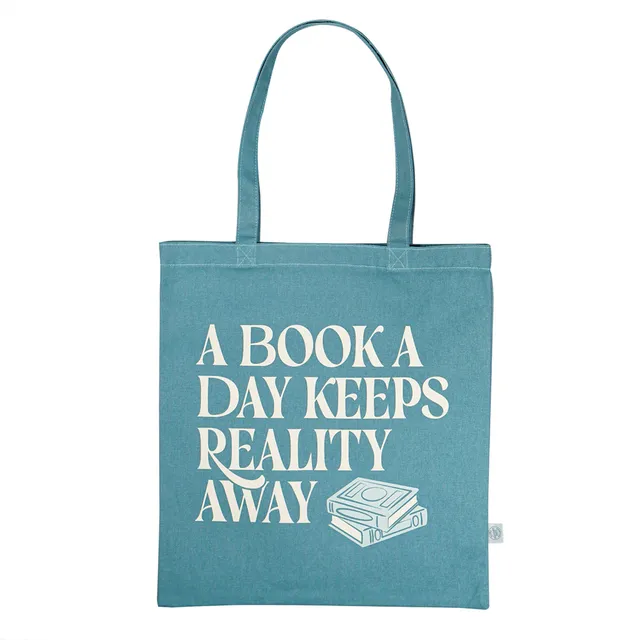 Pulteney Press A Book A Day shopper coton recyclé bleu