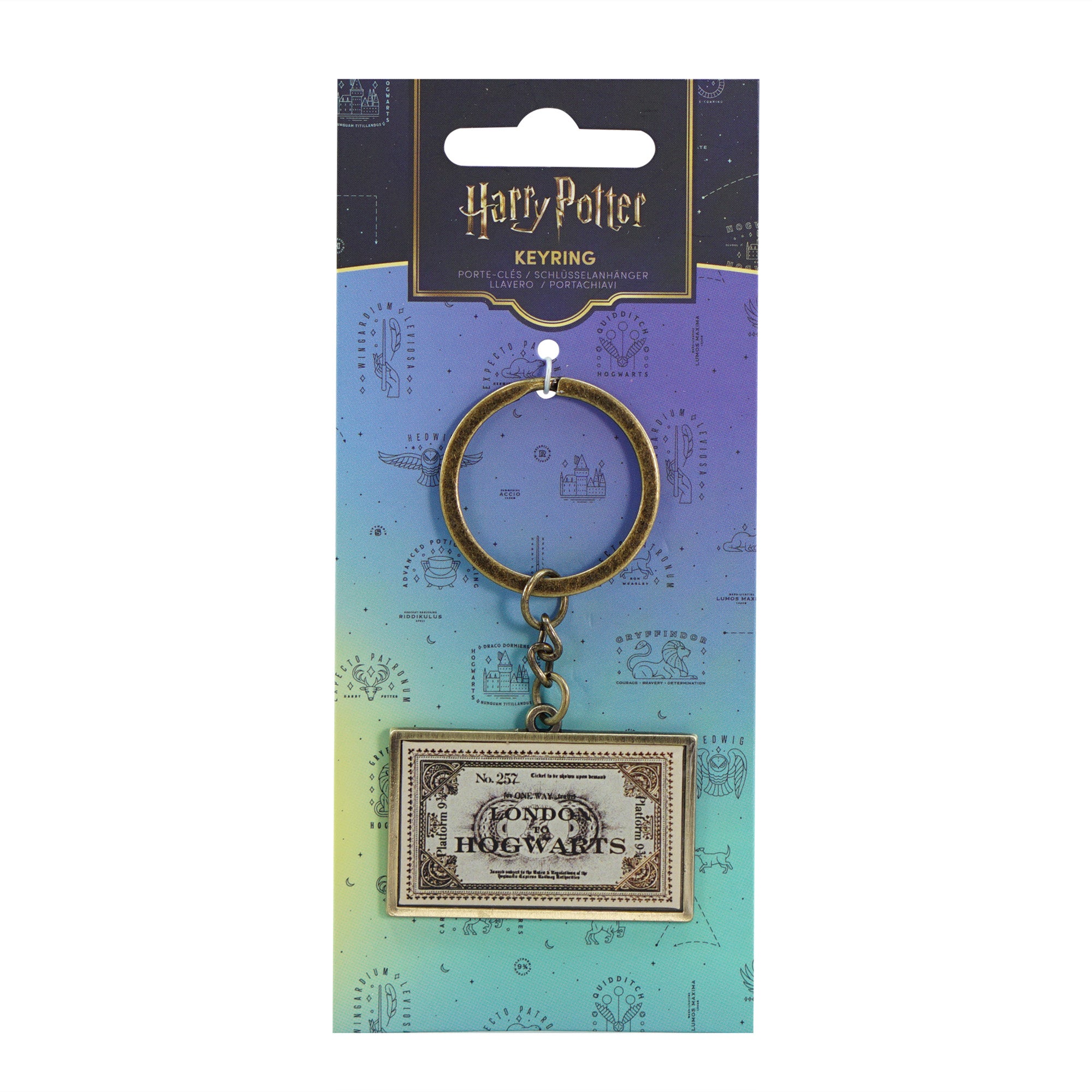 Harry Potter London to Hogwarts porte-clés ticket métal émail