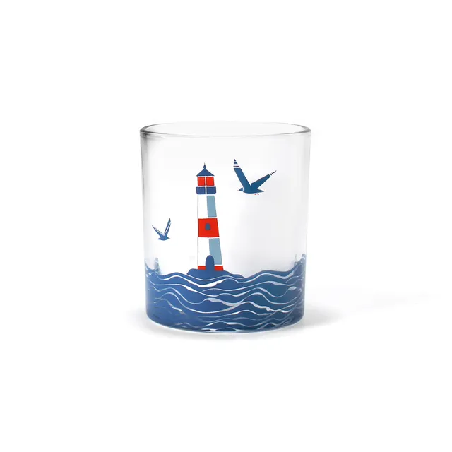 Coastal Lighthouse verre 30 cl blanc motif phare