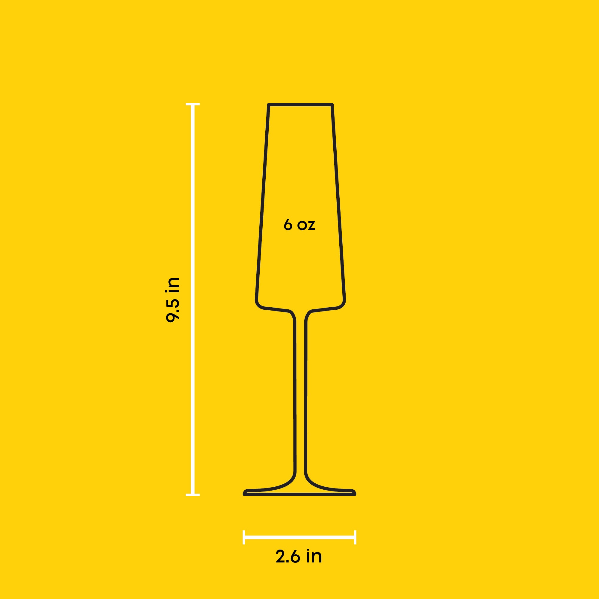 JoyJolt Aura flûte champagne cristal 18cl lot 4