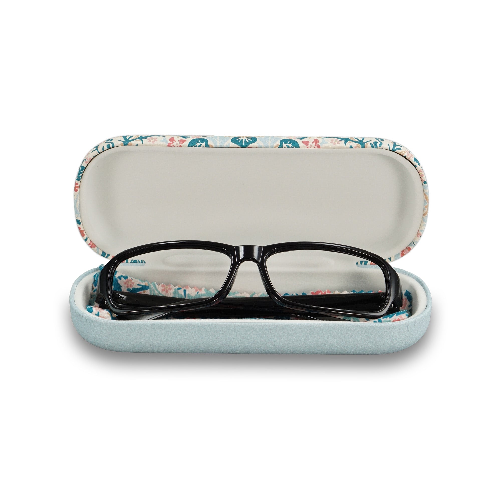 HMB Blackthorn étui à lunettes rigide bleu floral