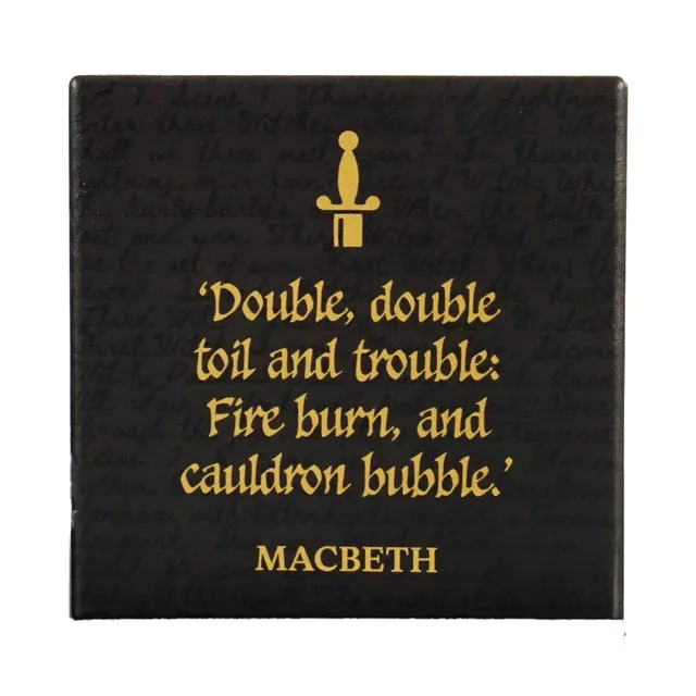 HMB Shakespeare Macbeth sous-verre céramique noir 10 cm