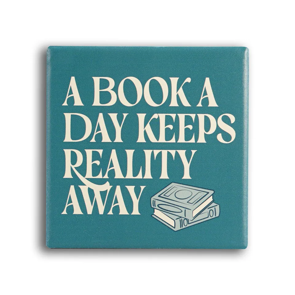 Pulteney Press Book A Day dessous verre céramique bleu