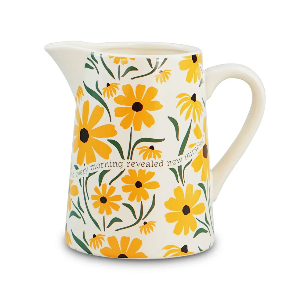 HMB Secret Garden pichet céramique jaune 50 cl