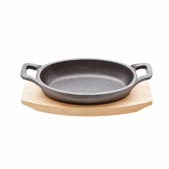 Artis Cast Iron Oval Pan poêle 15,5 cm + socle