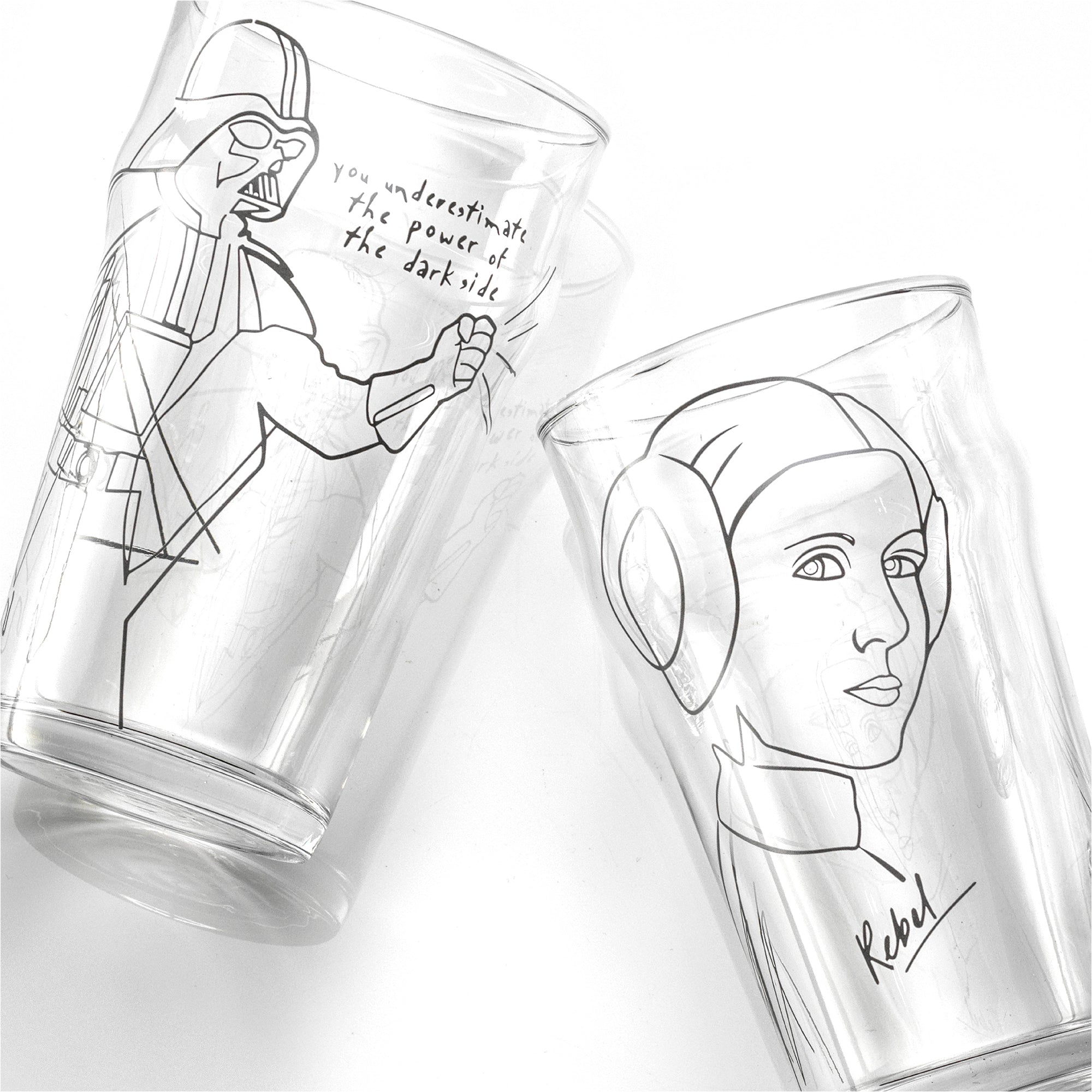 JoyJolt Star Wars verres lot de 4 55 cl noir