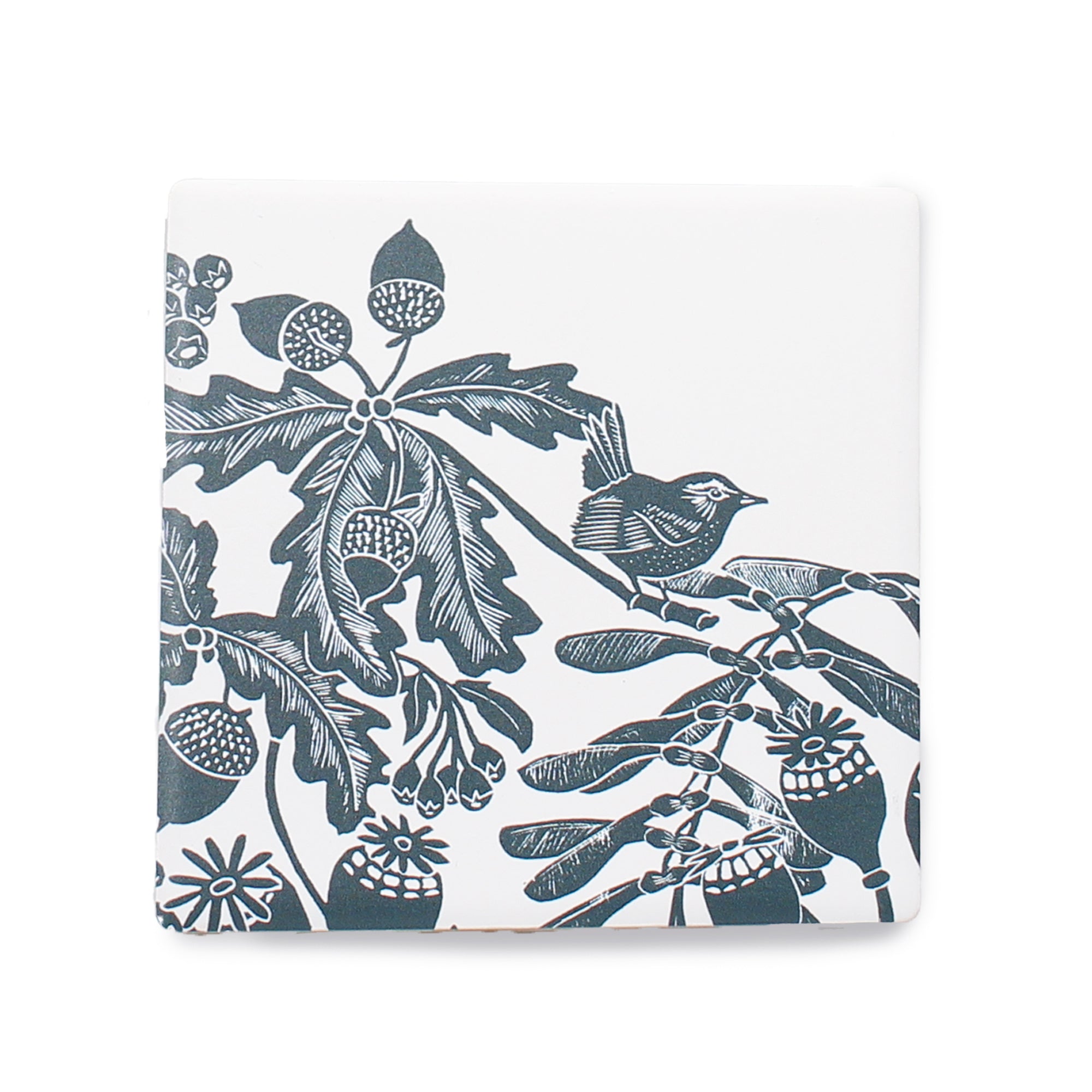 HMB Kate Heiss Woodland Navy dessous de verre lot 2
