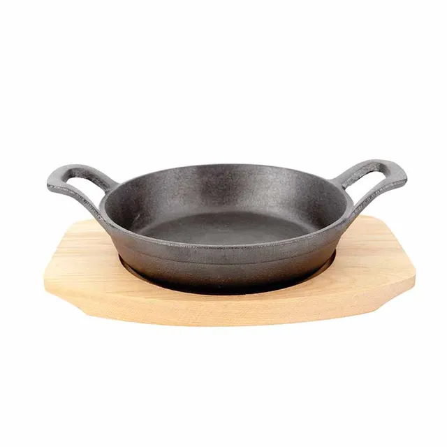 Artis poêlon fonte 16 cm avec socle bois