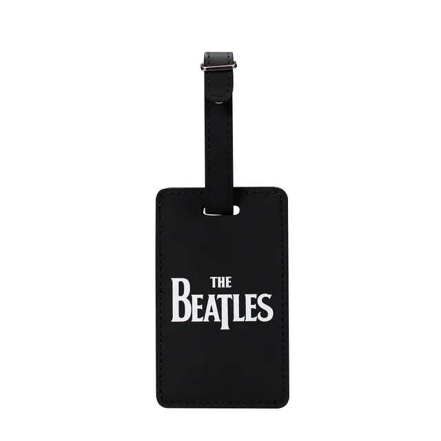 The Beatles Logo étiquette bagage noire 16,5 cm