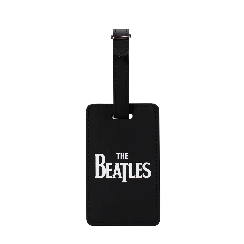 The Beatles Logo étiquette bagage noire 16,5 cm