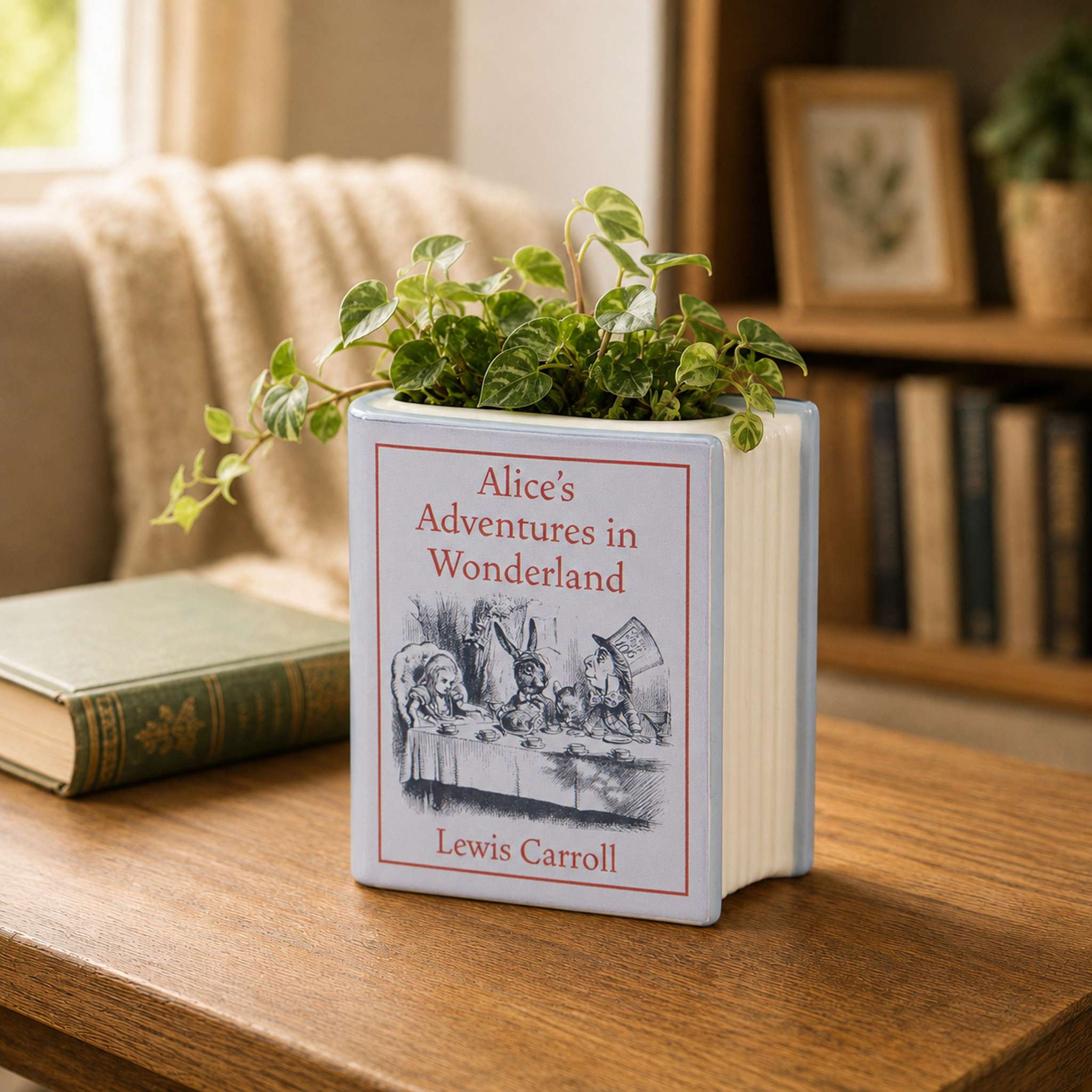 HMB Alice's Adventures Wonderland pot céramique 10 cm bleu