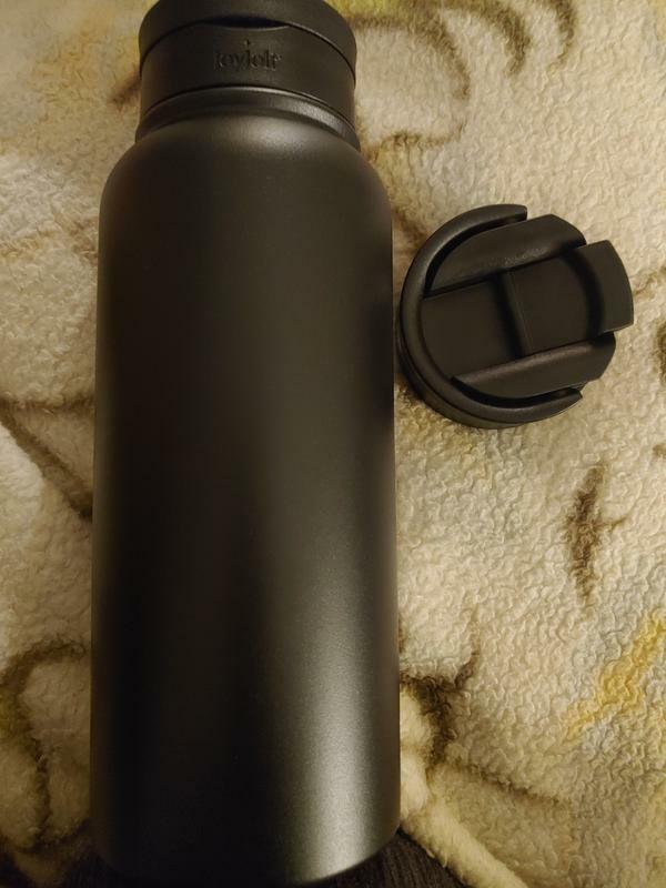 JoyJolt Vacuum Insulated gourde inox 95 cl noire 2 bouchons