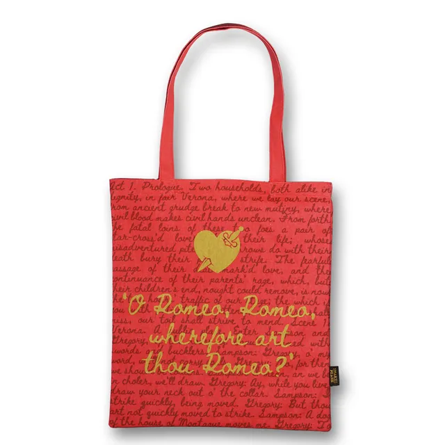 Shakespeare Romeo & Juliet sac shopping coton recyclé rouge