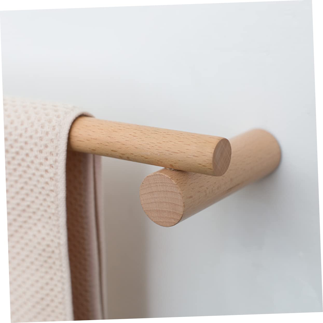 Alipis porte-serviettes mural bois 30 cm kaki