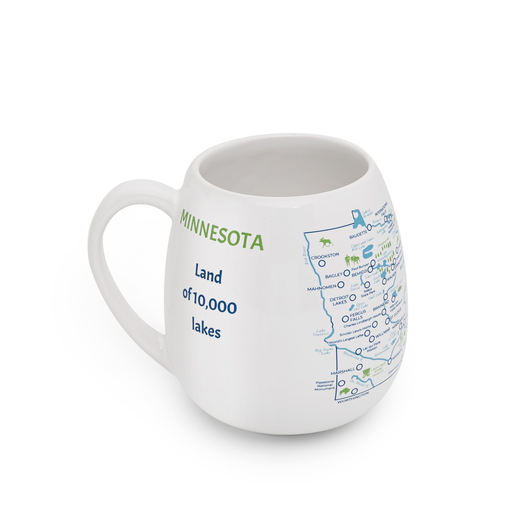 Trouvaille Global Minnesota Map mug voyage à colorier