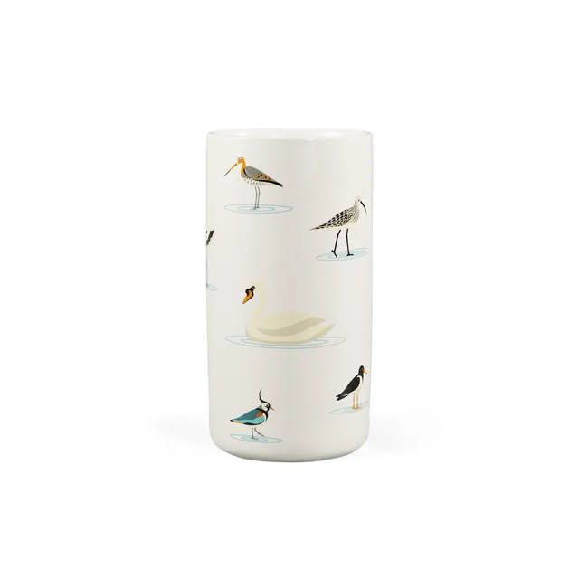 HMB RSPB Water Birds vase céramique blanc 46 cl