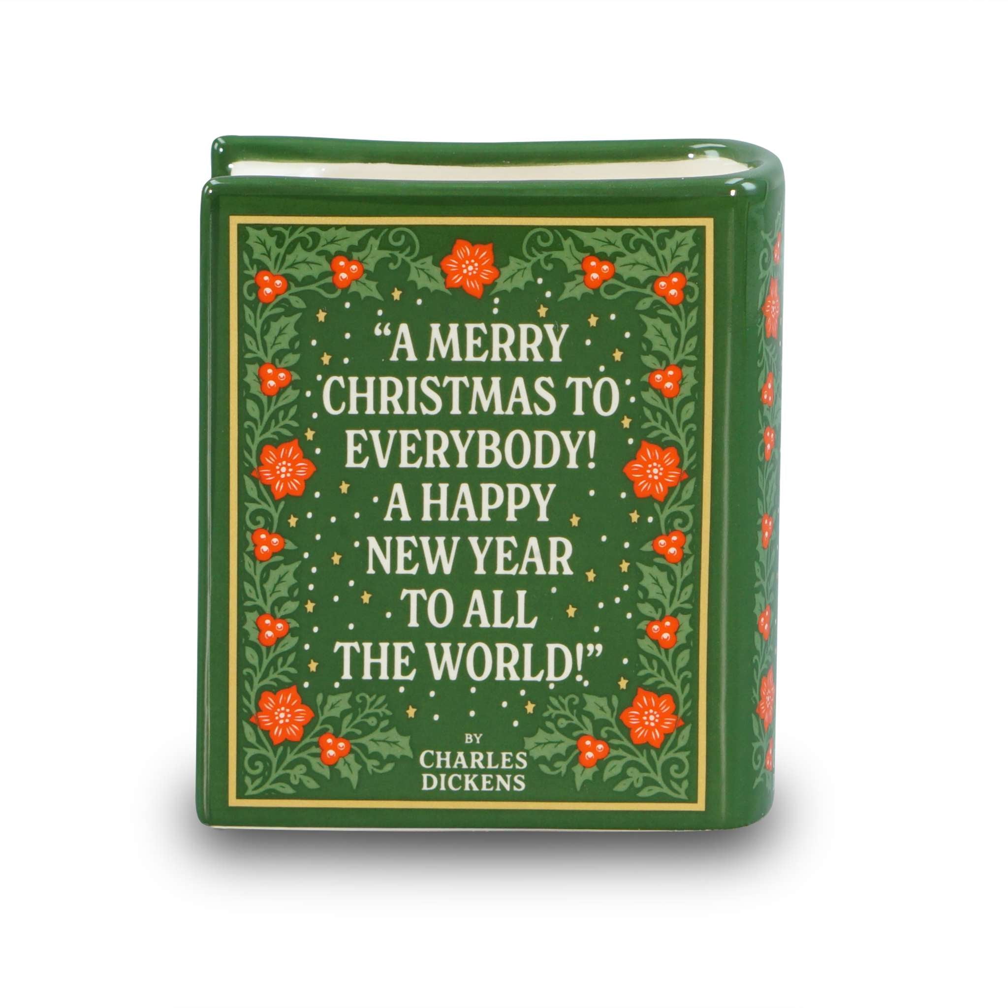 HMB A Christmas Carol pot céramique livre 10cm vert