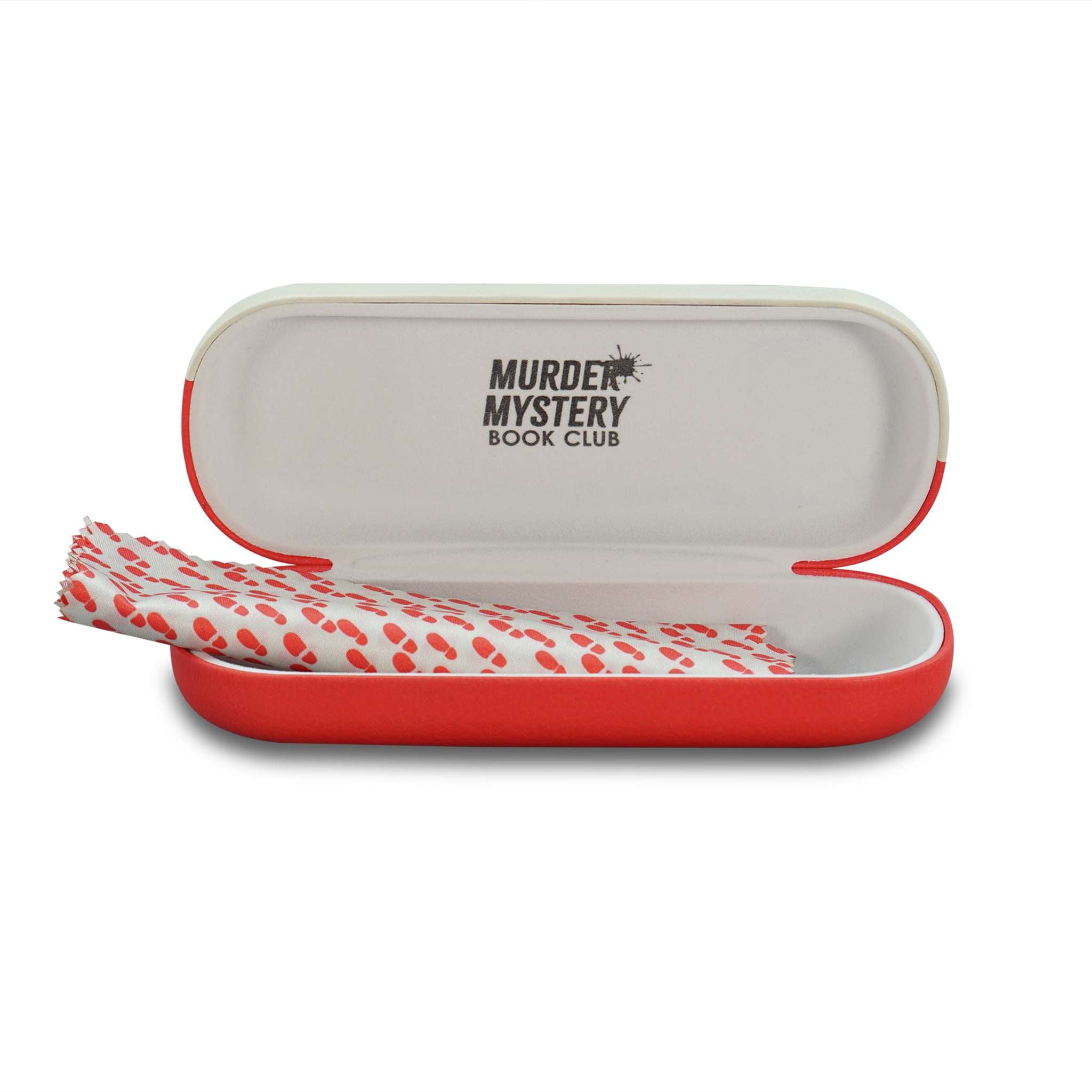 Murder Mystery Club étui lunettes rigide rouge