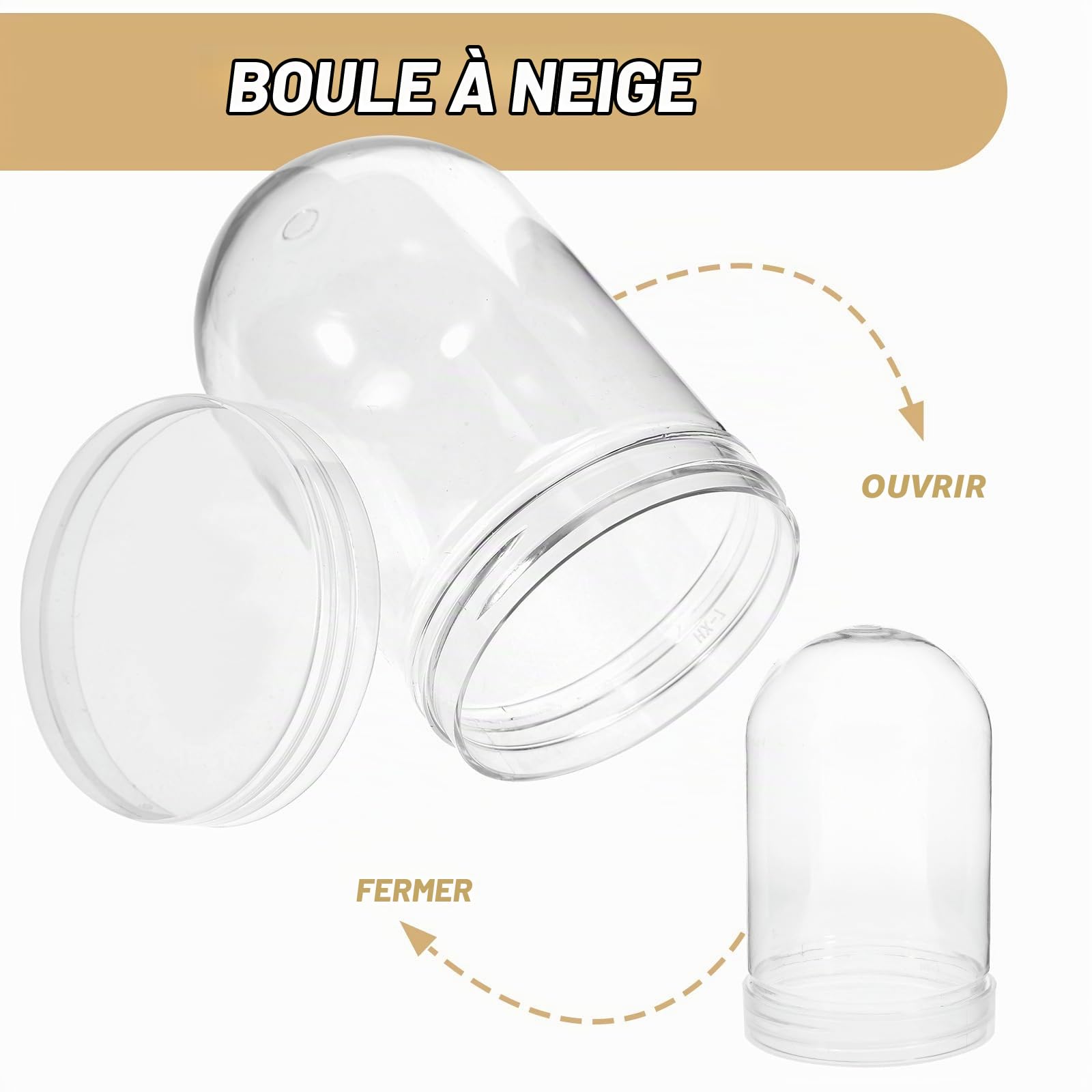 Alipis Boule a Neige vide sphere PET 10 pieces 10 cm