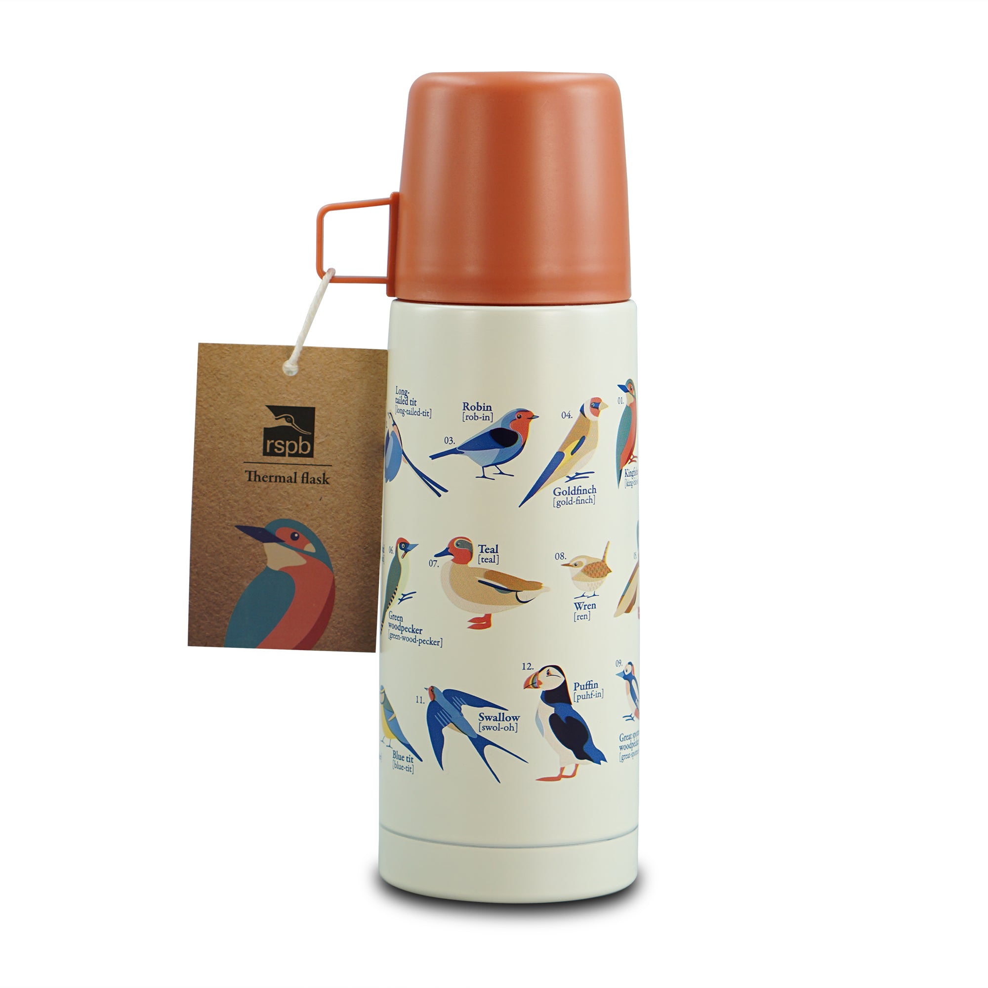 RSPB Garden Birds gourde isotherme 35 cl oiseaux inox
