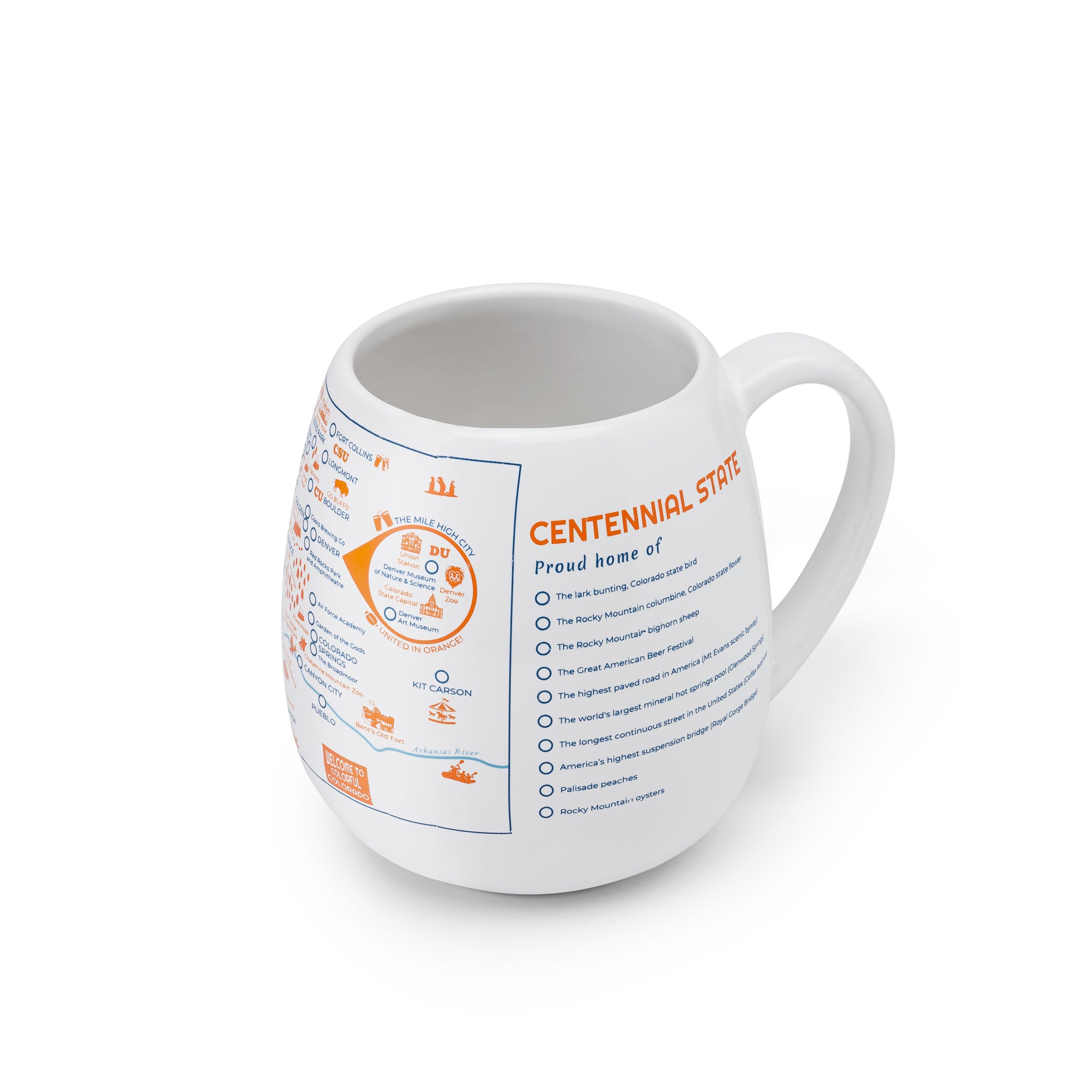 Trouvaille Global Colorado Map mug à colorier souvenir