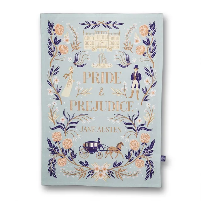 HMB Jane Austen Pulteney Press torchon coton bleu