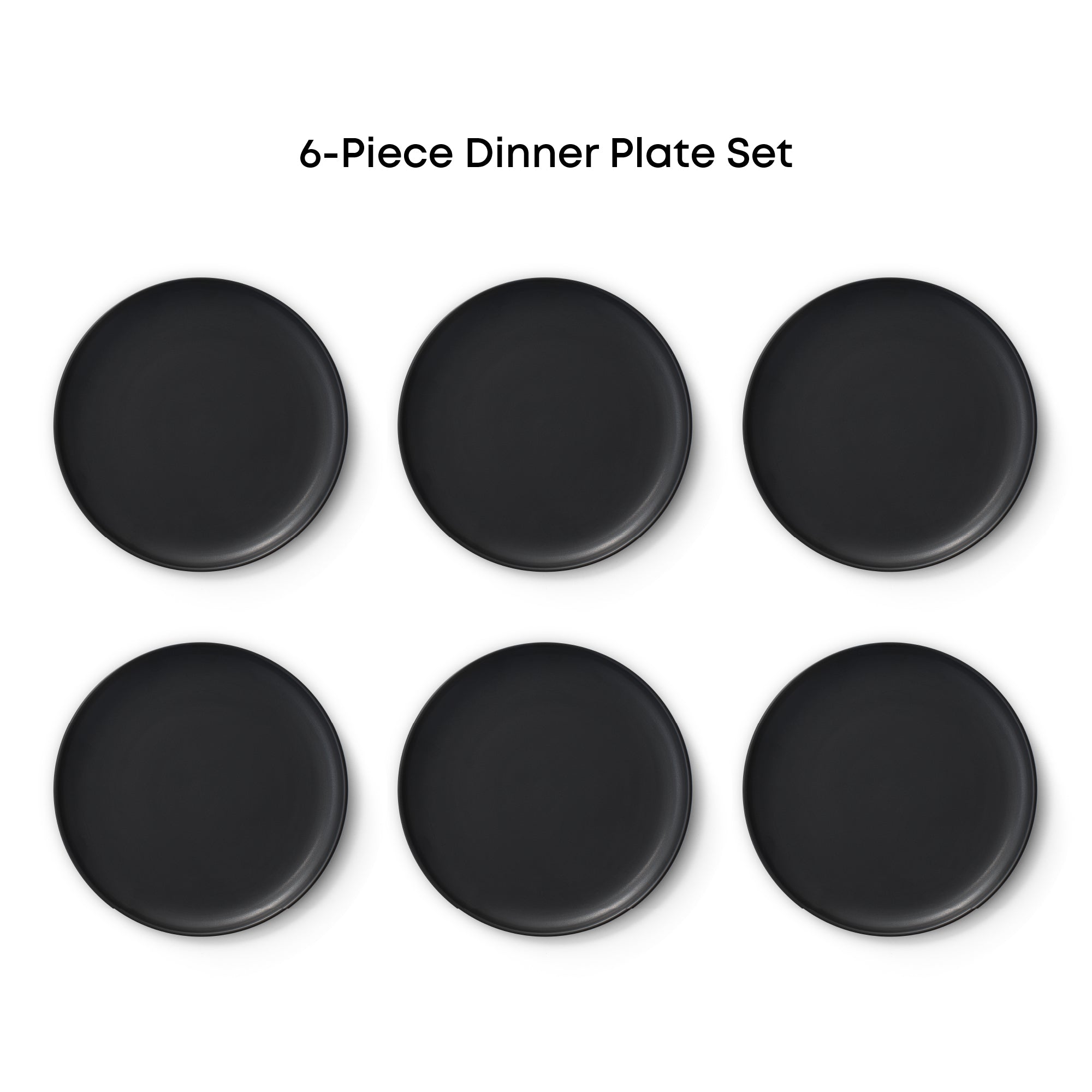 JoyJolt Mesa assiettes plates lot de 6 grès mat 26,7 cm