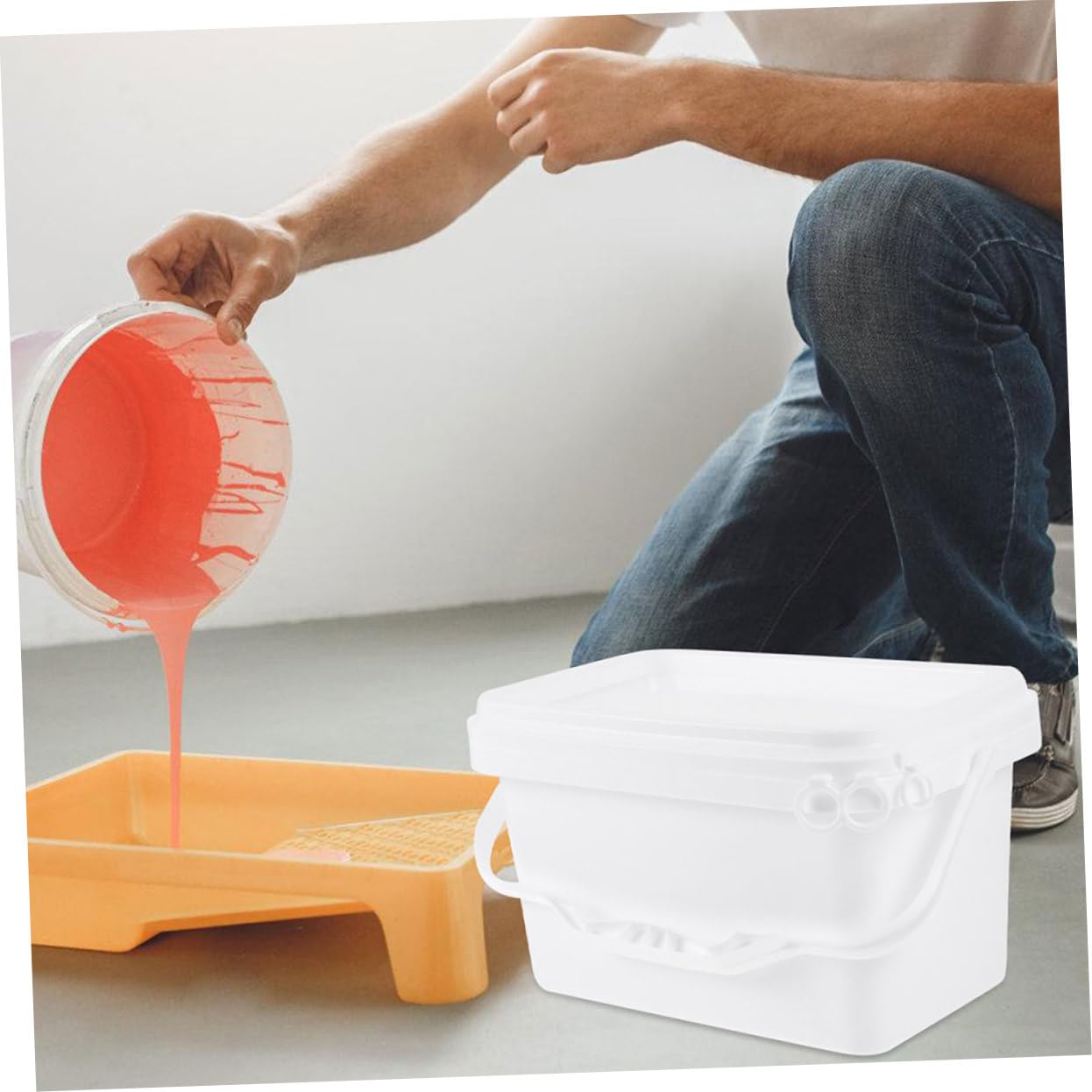 Alipis seau peinture plastique 3L couvercle 23 cm