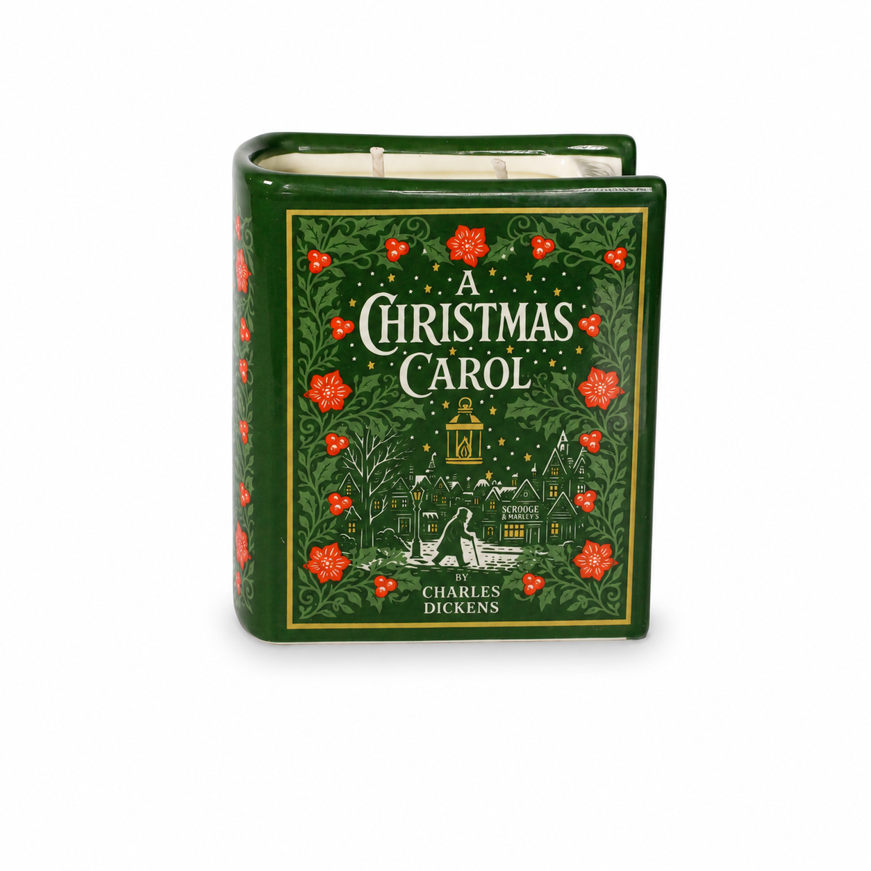 HMB A Christmas Carol bougie livre céramique orange