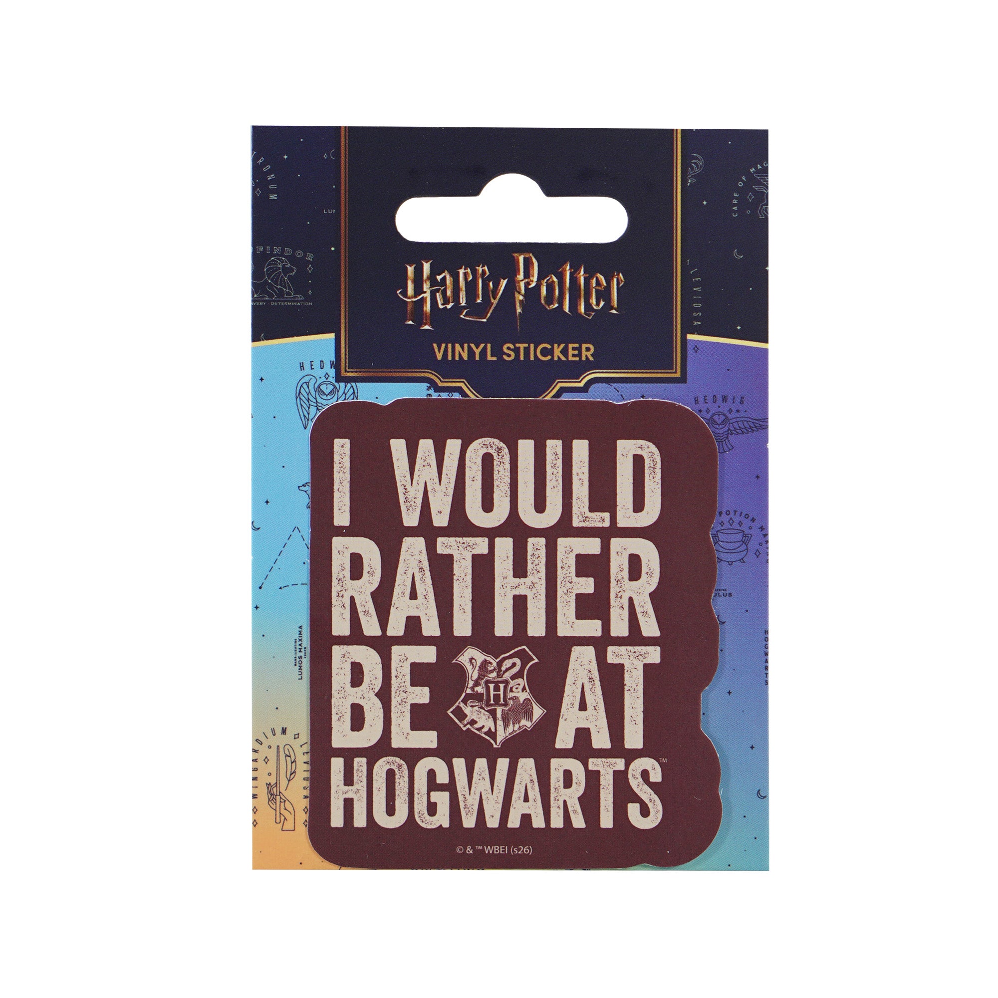 Harry Potter I Would Rather autocollant vinyle 7,5 cm