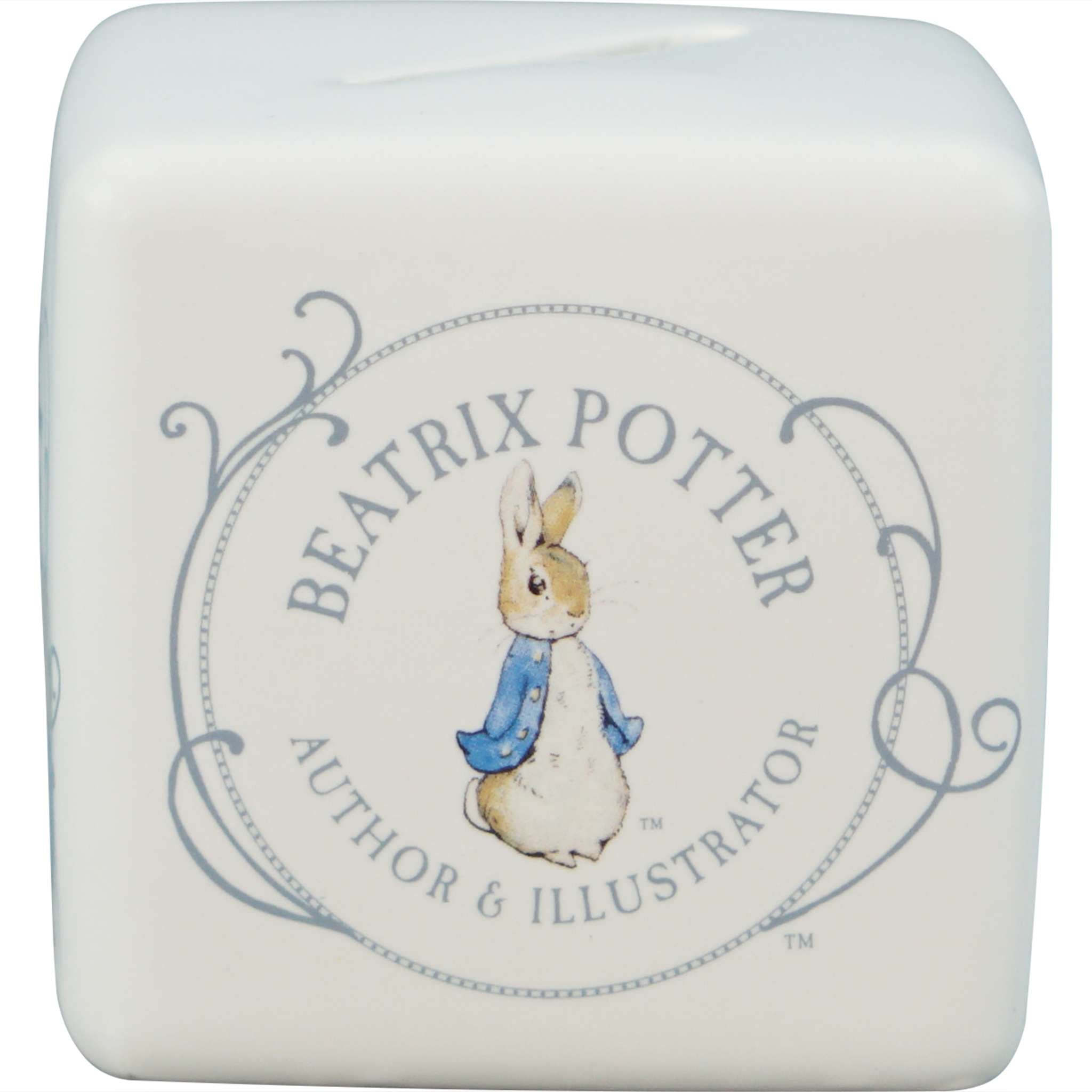 Peter Rabbit tirelire céramique blanche coffret
