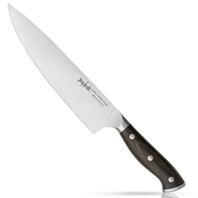 JoyJolt 8 couteau chef cuisine acier 20 cm bois