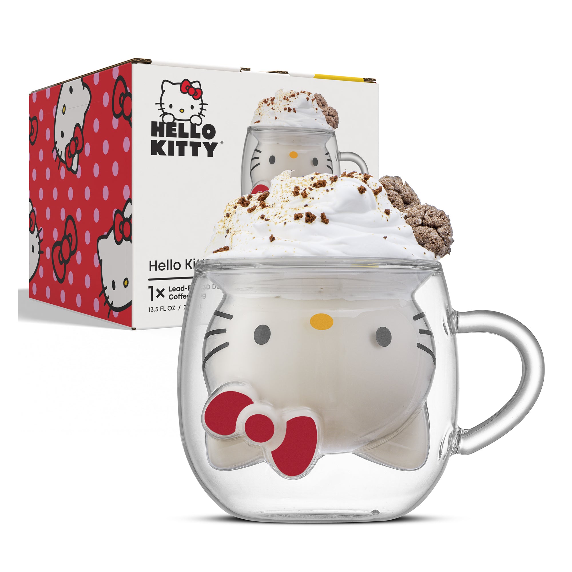 JoyJolt Hello Kitty mug double paroi verre 40cl