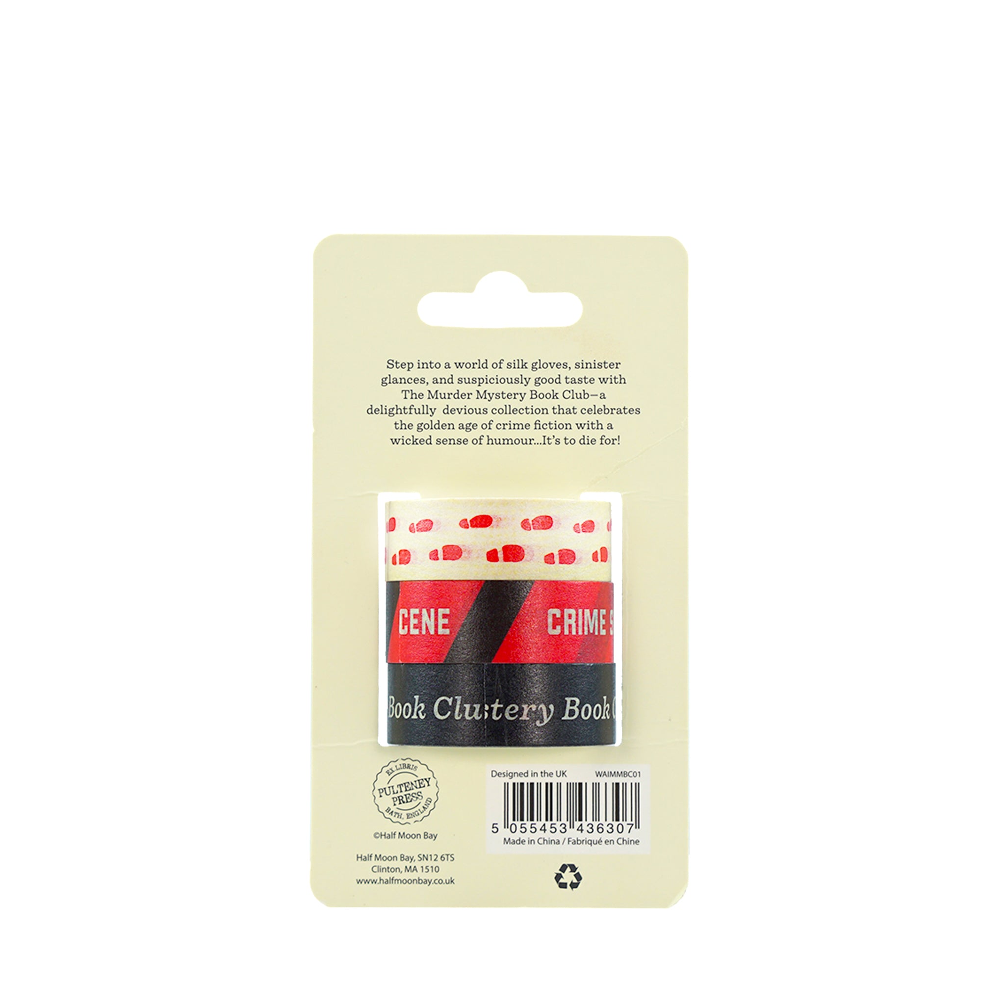 Murder Mystery Club washi tape rouge lot x3 5m