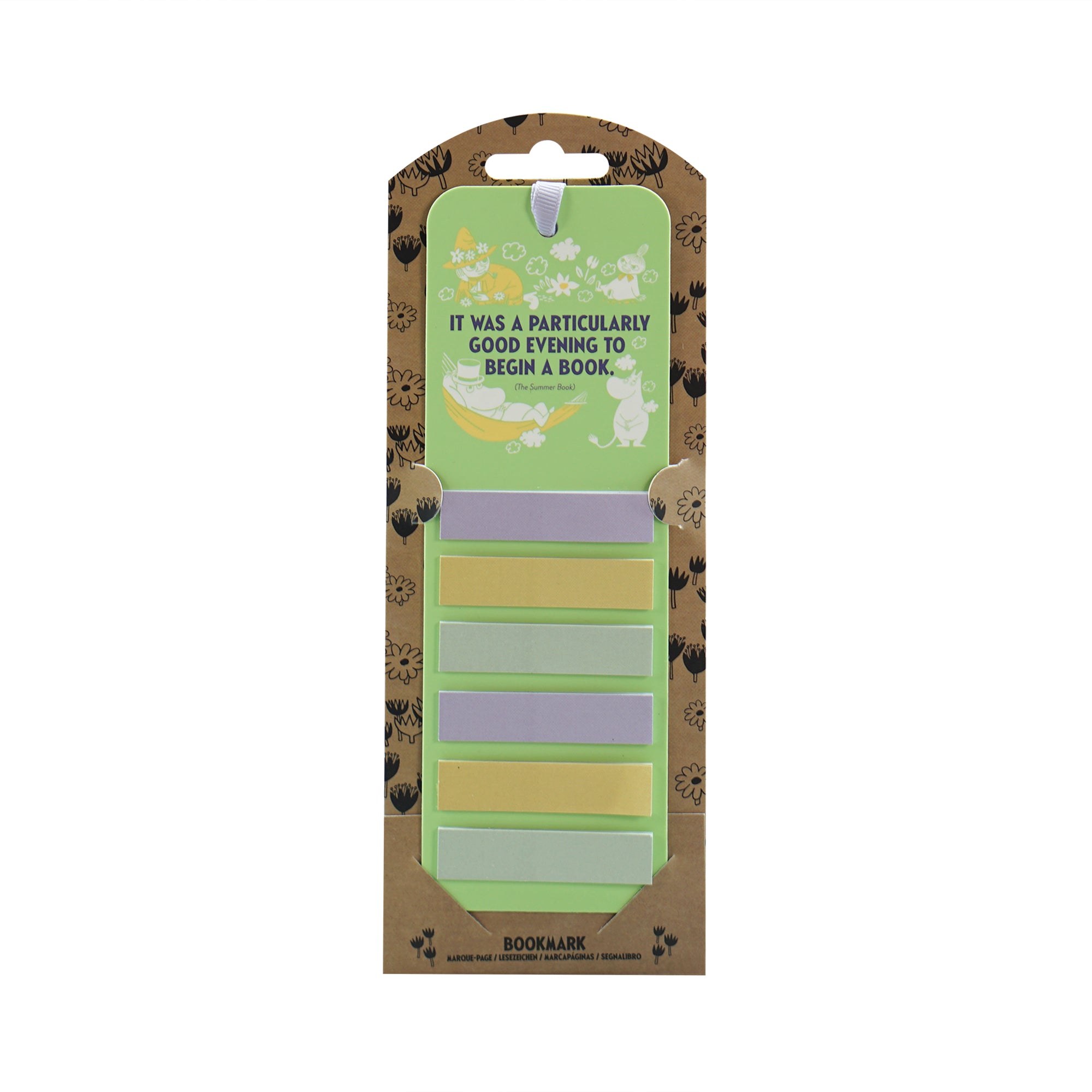 Moomin Daydreaming marque-page sticky tabs vert